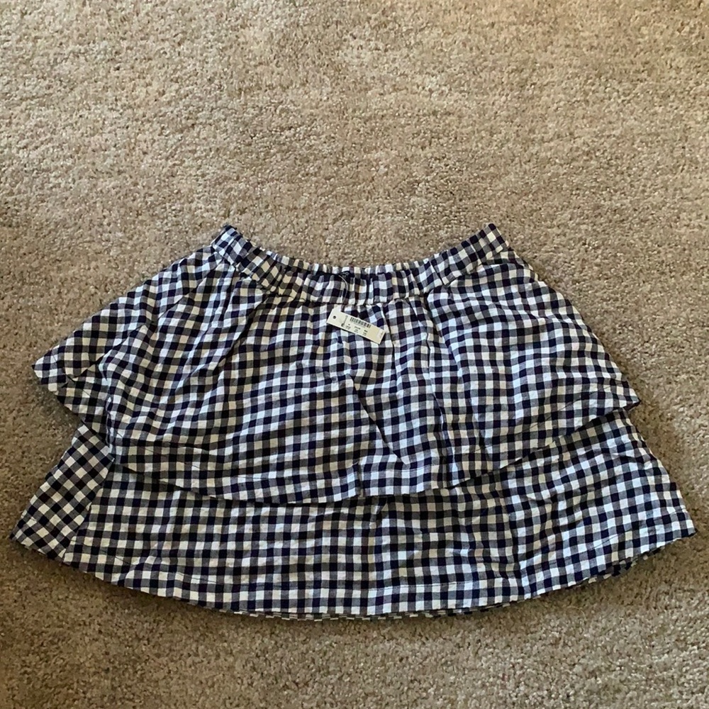 Madewell Tiered Gingham Skirt